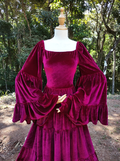 Imagem do Vestido longo de veludo Cordeive Margaret