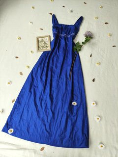 Vestido festa longo azul royal tafetá - G - loja online