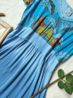 Imagem do Vestido midi azul estilo indiano - M