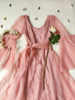 Vestido festa rose de voil elfa aesthetics - P - loja online