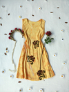 Vestido amarelo indiano bordado - M