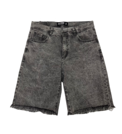 Bermuda baggy gris desflecado - comprar online