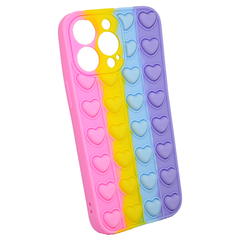 FUNDA PARA IPHONE 13 POP IT A ROSA A VIOLETA en internet