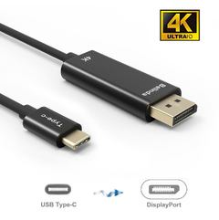 CABLE ADAPTADOR USB C A DISPLAY PORT 4K 1.8 METROS en internet