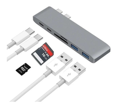 HUB USB 6 EN 1 MAS LECTOR DE MEMORIA CQT3207 - tienda online
