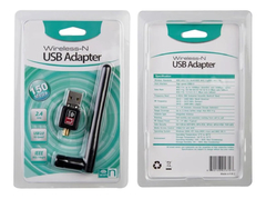 ADAPTADOR WIFI ANTENA USB 2.0 802.IN 2.4GHZ WIRELESS