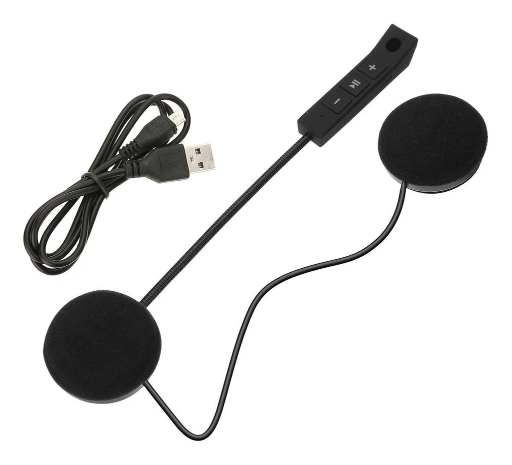 Auriculares Bluetooth 4.2 Cool Para Casco Con Micrófono Negro