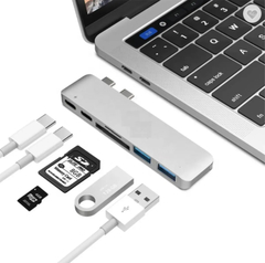 HUB USB 6 EN 1 MAS LECTOR DE MEMORIA CQT3207