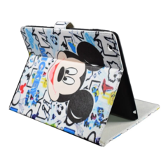 FUNDA IPAD MINI 4 5 FLIP C + VIDRIO CARA MICKEY