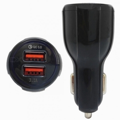 CARGADOR AUTO CELULAR DOBLE USB 3.0 V RAPIDA QC 3.1 AMP - tienda online