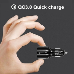 CARGADOR AUTO CELULAR DOBLE USB 3.0 V RAPIDA QC 3.1 AMP - DB Store