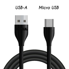 CABLE USB SOFT MICRO USB 2 MTA NEGRO - DB Store