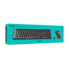 COMBO TECLADO + MOUSE LOGITECH WIR MK220 - tienda online