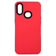 FUNDA PARA SAMSUNG A10S CAMARA DESPEJADA ROJO CLARO