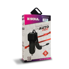 CARGADOR P/ AUTO DUAL SOUL 2000 MAH P/ IPHONE - tienda online