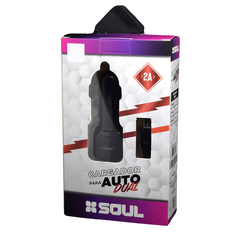 CARGADOR P/ AUTO DUAL SOUL 2000 MAH P/ IPHONE en internet