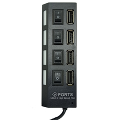 USB HUB 4 PUERTOS CON SWITCH CQT-H010 - DB Store