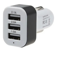 CARGADOR AUTO 3 USB TRIPLE USB 12V CM274 - tienda online