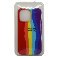 FUNDA PARA IPHONE 13 / 13 PRO RAINBOW ROJO A VIOLETA