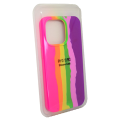 FUNDA PARA IPHONE 13 / 13 PRO RAINBOW FUCSIA A VIOLETA en internet