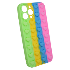 FUNDA PARA IPHONE 13 POP IT C VERDE A ROSA en internet