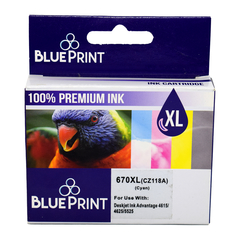 CARTUCHO TINTA BLUEPRINT P/ EPSON 670 XL CIAN