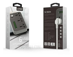 CARGADOR ZAPATILLA 6 USB LDNIO - comprar online