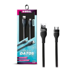 CABLE MICRO USB DENIM NEGRO - DB Store