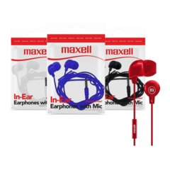 AURICULARES MAXELL IN EAR MICROFONO IN BAX MANOS LIBRES - tienda online