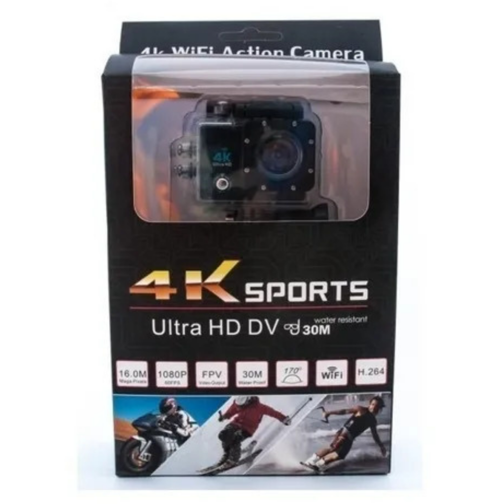 Cámara deportiva de acción Ultra HD 1080p