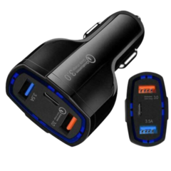 CARGADOR AUTO CARGA RAPIDA QC 3.0 USB C - DB Store