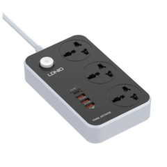 CARGADOR ZAPATILLA 3 PTO + 4 USB + 1 DO LDNIO 3412 - comprar online