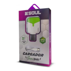 CARGADOR SHARE DUO CVQ-USB2T + CABLE TIPO C - tienda online
