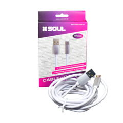 Imagen de CABLE TIPO C 2 METROS BLANCO SOUL USB'TYPEC2M