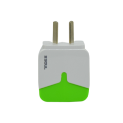 CARGADOR DE PARED SOUL SHARE DUO + CABLE LIGHTNING CVQ-USB2L VERDE - comprar online