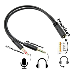 CABLE ADAPTADOR AUDIO MINIPLUG 3.5MM HEMBRA A DOBLE MACHO - tienda online