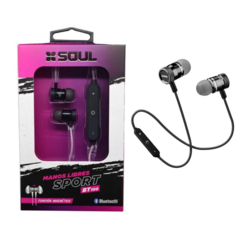 AURICULAR INALAMBRICOS BLUETOOTH SOUL SPORT BT100 NEGRO - comprar online