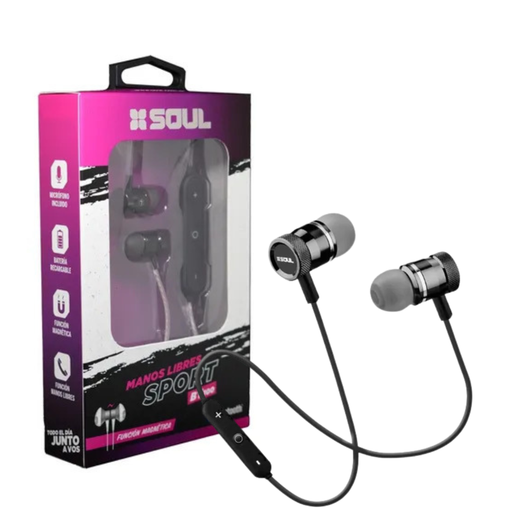 AURICULAR INALAMBRICOS BLUETOOTH SOUL SPORT BT100 NEGRO