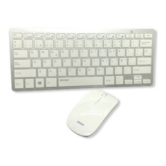 KIT-COMBO TECLADO MOUSE INALAMBRICO 2.4 SLIM BLANCO DN-H263