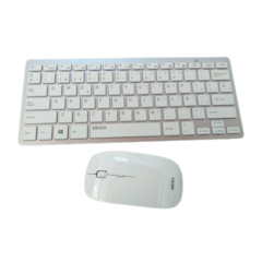 KIT-COMBO TECLADO MOUSE INALAMBRICO 2.4 SLIM BLANCO DN-H263