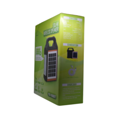 PARLANTE + MINI PANEL SOLAR 6V 2W + LINTERNA + LED USB - comprar online