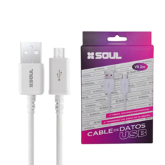 CABLE DE DATOS USB A MICRO USB 2 METROS CARGA CELULAR en internet