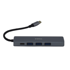 ADAPTADOR MULTI HUB 5 en 1 SOUL HDMI 3 PUERTOS 4K TYPE C + USB - comprar online