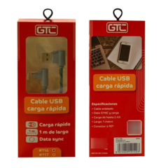 CABLE MICRO USB 1M CARGA RAPIDA GTC - comprar online