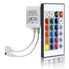 COMBO 10 CONTROL REMOTO RGB TIRA DE LED 24 BOTONES C/ CONTROLADOR - DB Store