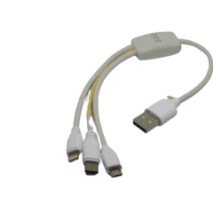 CABLE DE DATOS 3 EN 1 Lightning Micro Usb Tipo C - DB Store