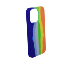 FUNDA PARA IPHONE 13 / 13 PRO RAINBOW AZUL A NARANJA en internet