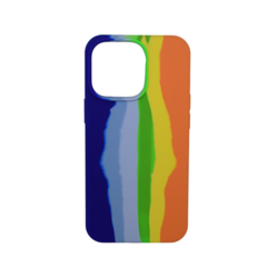 FUNDA PARA IPHONE 13 / 13 PRO RAINBOW AZUL A NARANJA