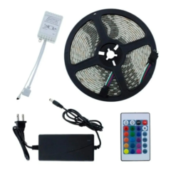 TIRA DE LED RGB 5050 + CONTROL + FUENTE en internet