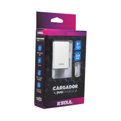 CARGADOR DE PARED SOUL 2 SLOT 2.4 + CABLE TIPO C USB